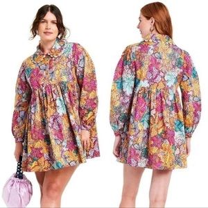 Kika Vargas Multicolored Floral Mini Dress size 3X